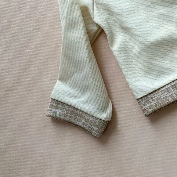 Neutral Baby Set - Vintage Handmade Button Down Top and Pant Set. (3-6m) - Picture 7 of 8